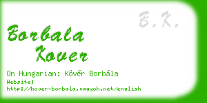 borbala kover business card