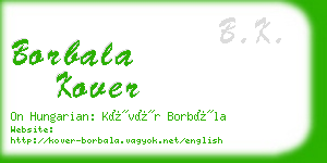 borbala kover business card